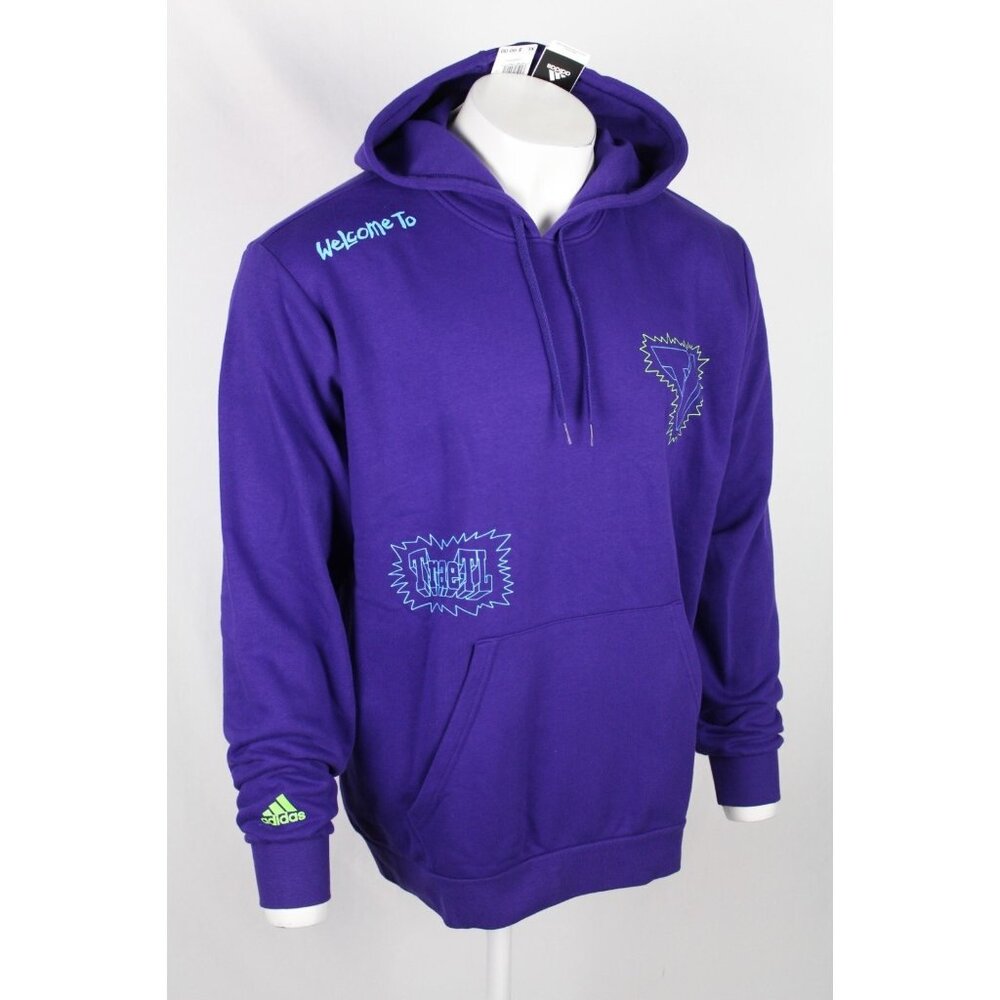 🔥 New Adidas Trae Young Hoodie Size XL HZ1209 Welcome To Trae-TL" Purple –🔥 - Picture 1 of 5